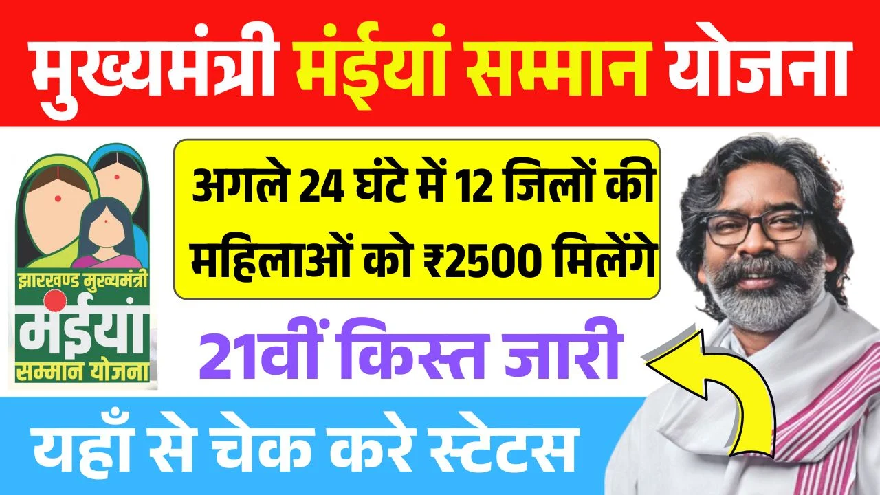 Maiya Samman Yojana 21th Installment Out